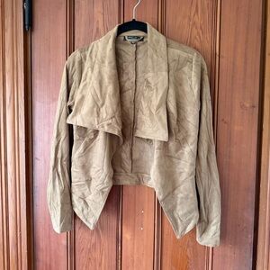 Romeo and Juliet Couture Faux Suede Tan Jacket Size Small